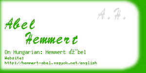 abel hemmert business card